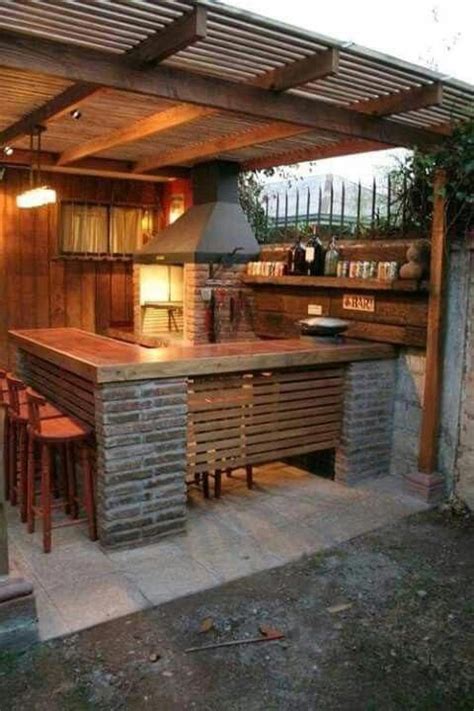 outdoor kitchen ideas   budget diy covered tropical layout small rustic pool