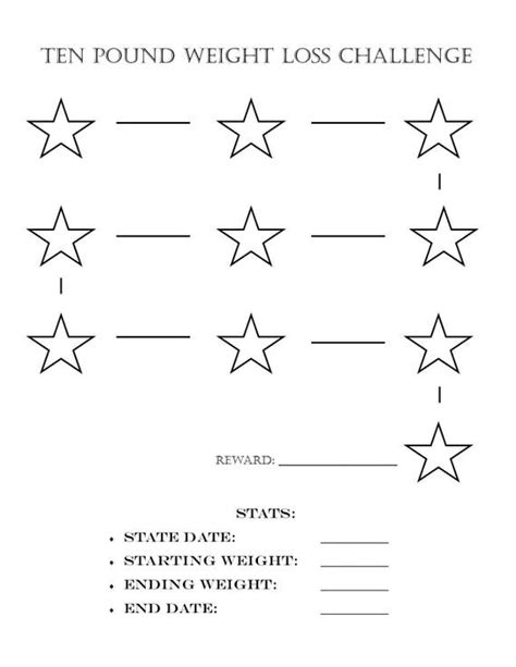 ten pound weight loss challenge tracker printable