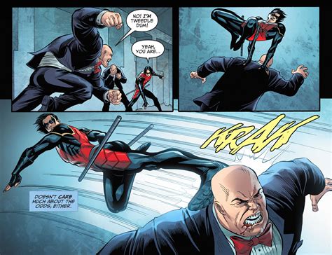 robin vs tweedle dum injustice gods among us comicnewbies