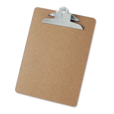 hardboard clipboard  capacity holds     brown sierra