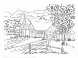 Pages Country Coloring Scenes Printable House Countryside Adult Farm Beautiful Book Kids Houses Dover Publications Colouring Adults Print Easy City sketch template