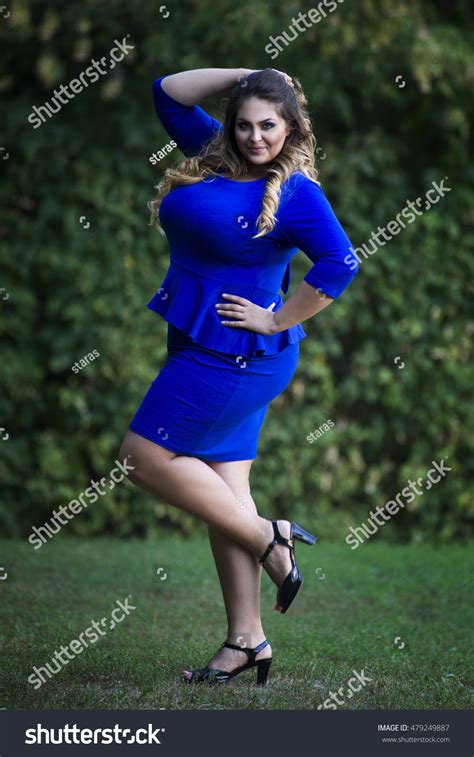Young Beautiful Busty Curvy Caucasian Plus Size Royalty Free Stock