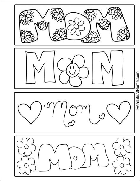 printable mother  day bookmark template printable word searches