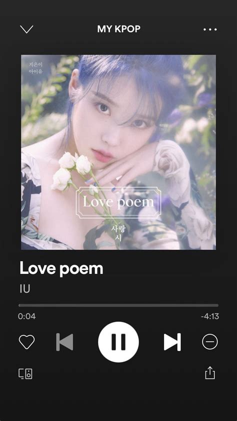 Love Poem Iu 아이유 Music Album Cover Love Poems K Pop Music
