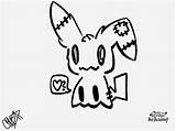 Mimikyu Pokémon Line sketch template