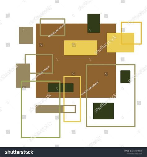 brown cube square templete isolated background stock illustration