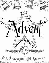 Advent Nativity Coloring4free Ministry Catholic Bulletins sketch template