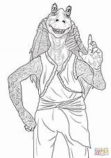 Jar Wars Binks Star Coloring Pages Chewbacca Phantom Printable Drawing Gon Getcolorings Color Supercoloring Fascinating Colorings Getdrawings Print Qui Important sketch template