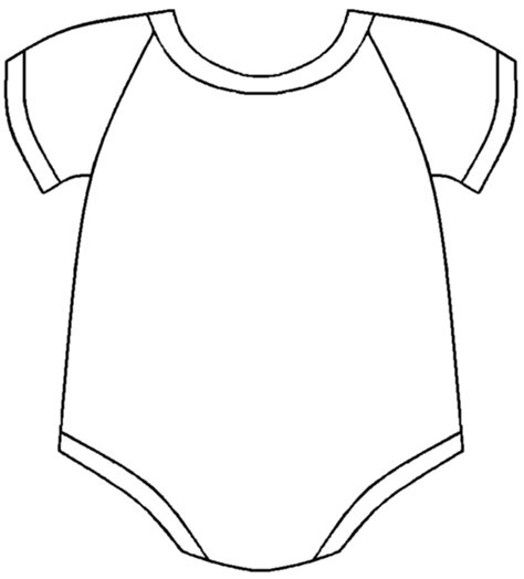 baby onesie outline sketch coloring page