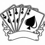 Poker Casino Drawing Card Clipartmag Aces Gambling sketch template