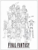 Final Fantasy Pages Coloring Sagas Souls Dark Deviantart Template sketch template