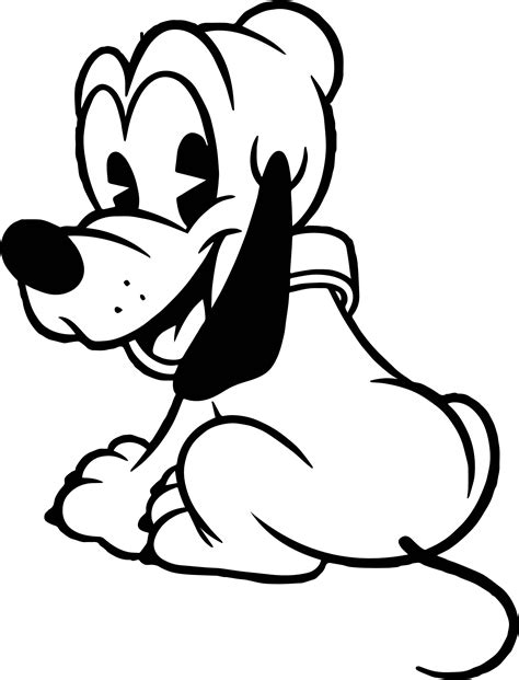 baby pluto disney coloring pages mickey coloring pages cartoon