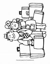 Summer Couple Suitcases Coloring Primarygames sketch template