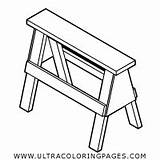 Sawhorse sketch template