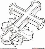 Cross Tattoo Drawing Drawings God Easy Cool Crosses Draw Designs Tattoos Christian Holy Stencils Celtic Sketch Coloring Pencil Tribal Ribbon sketch template