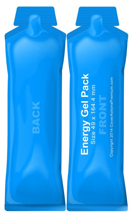 energy gel sachet  box mockup cover actions premium