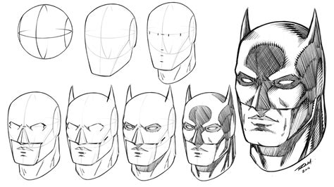 batman mask   draw step  step tutorial  robertmarzullo