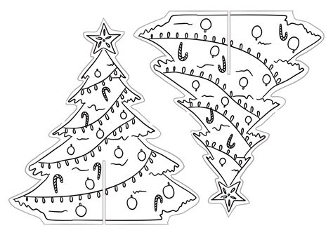 printable christmas tree decoration work  easy