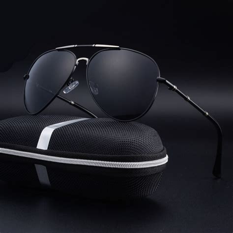 new brand polarized mens black aviation sunglasses pilot driving