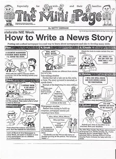 newspaper writing  kids  leading questions