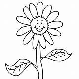 Flower Coloring Pages Smiling Coloringpages4u sketch template