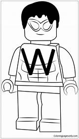 Wonder Pages Lego Coloring Man Color sketch template