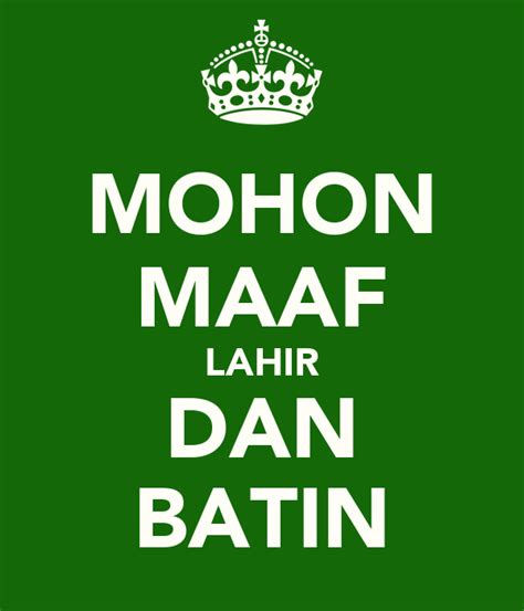 Mohon Maaf Lahir Dan Batin Poster Omuda Keep Calm O Matic