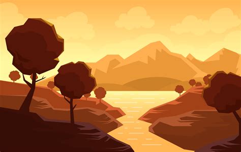 vector abstract landscape illustration  vector art  vecteezy