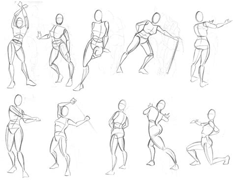 draw human figures   positions