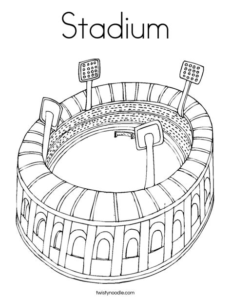 stadium coloring page twisty noodle
