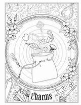 Grimoire Coloring Pages Shadows Book Wicca Spells Coloriage Adult Witch Magic Wiccan Pagan Books Sheets Witchy Witches Livres Hechizos Des sketch template