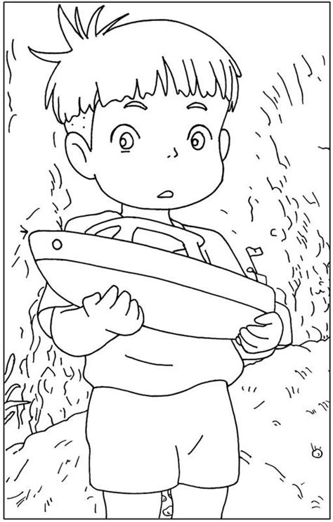 coloring pages kids ponyo coloring pages  print