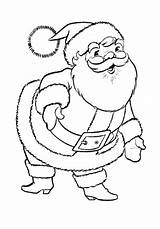 Santa Coloring Sleigh Getcolorings Claus sketch template