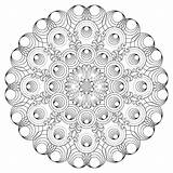 Circular Mandala sketch template