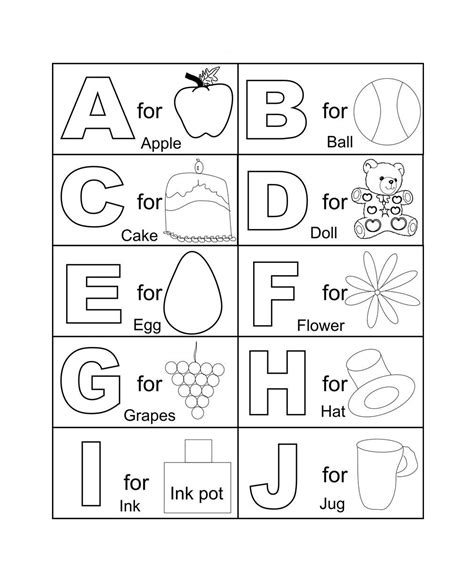 alphabet coloring pages  toddlers