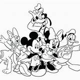 Coloring Disney Mickey Pages Mouse Friends Pdf Walt Print Minnie Adult Family Sheets Clipart Printable Kids Printables Christmas Books Book sketch template