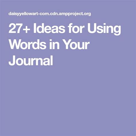 ideas   words   journal journal words art journal