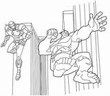 Colorare Printable Hulkbuster Fighting Disegni sketch template