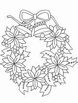 Wreath Coloring Christmas Pages Drawing Holly Printable Reef Poinsettia Holidays Around Holiday Color Sheets Kids Print Book Board Recommended Embroidery sketch template