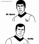 Coloring Pages Spock Template Trek Star sketch template