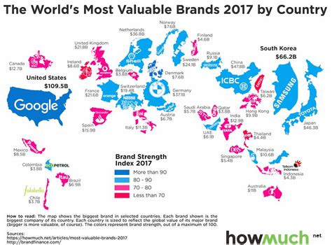 el mapa de las marcas mas valiosas del mundo en   df