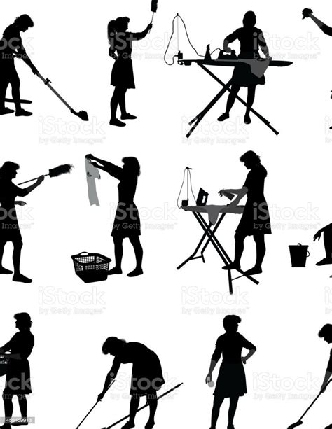 housewife stock illustration download image now in silhouette cut