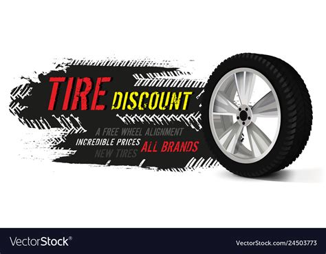 tire sale banner royalty  vector image vectorstock