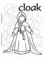 Coloring Cloak sketch template