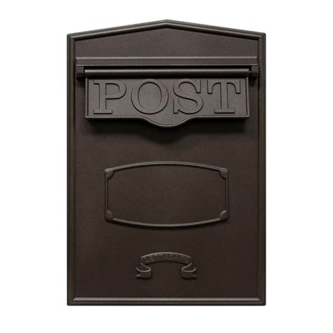 bloomsbury bronze wall mount locking mailbox lsf ls brz  home depot