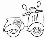 Transportation Coloring Scooter Pages Drawing Kids Toddlers Printable Colouring Sheets Easy Drawings Kleurplaten Color Para Book Preschool Google 4kids Vervoer sketch template