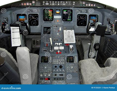 flight deck stock image image  cockpit pilots controls