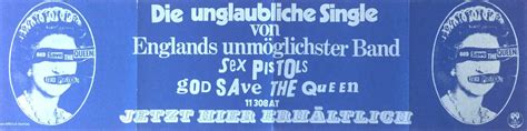 Sex Pistols 1977 German “god Save The Queen” Banner