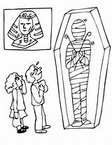 Coloring Mummy Pages Museum Printable Kids Egypt Print Cartoon Egyptian Night Halloween Colouring Mummies Color Do Book Printactivities Unit Appear sketch template