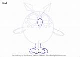 Step Pokemon Hoothoot Draw Drawing sketch template
